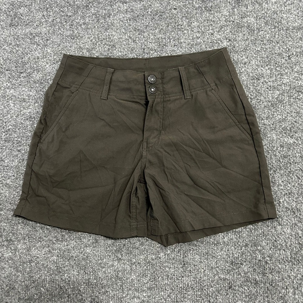 Prana Shorts Womens Size 4 Green Halle Hiking Stretch Outdoor Casual Utility